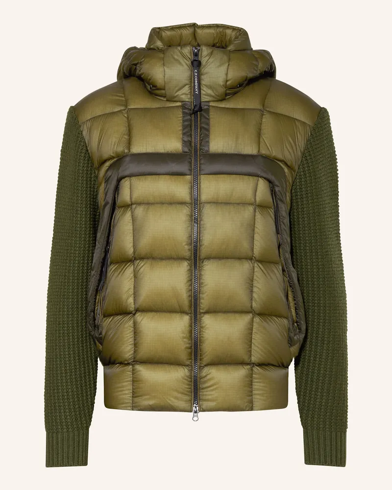 C.P. Company Steppjacke im Materialmix Oliv