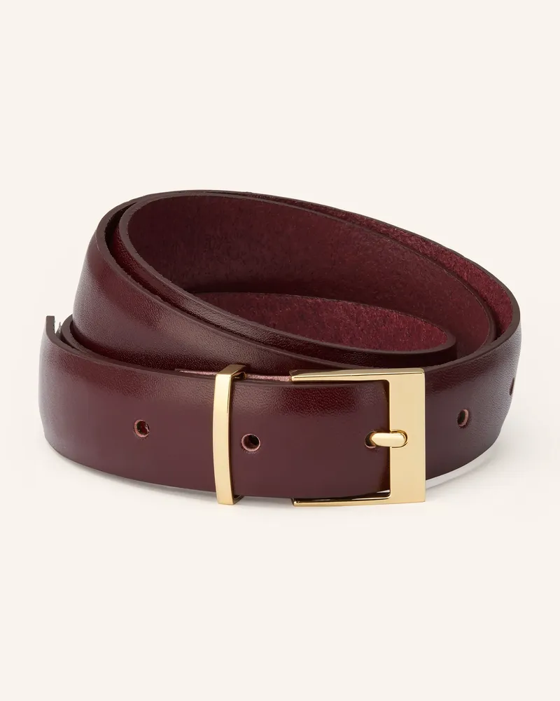 Arket Ledergürtel Dunkelrot