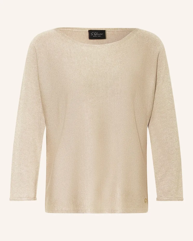 S.Oliver Pullover mit Glitzergarn Gold