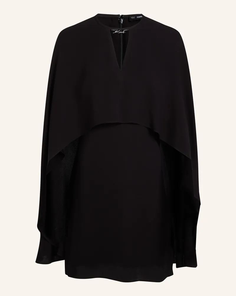 Karl Lagerfeld KURZES CAPE-KLEID Schwarz