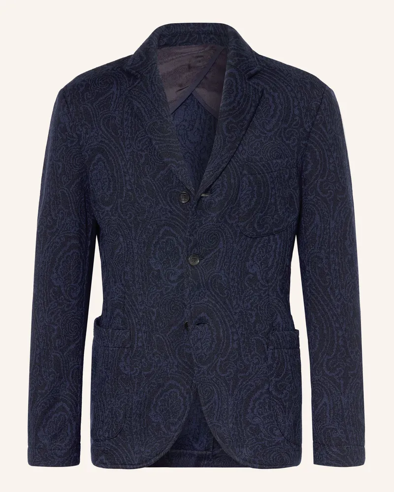 Etro Strick-Sakko Regular Fit blau Dunkelblau