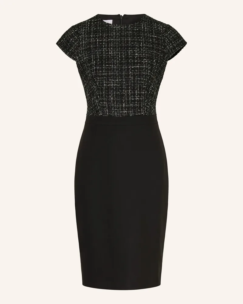 HOBBS London Etuikleid Esme Im Materialmix schwarz Schwarz