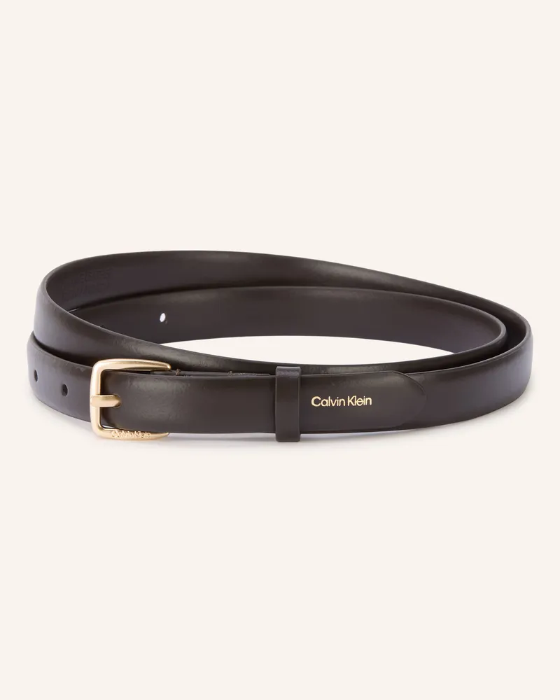 Calvin Klein Ledergürtel braun Dunkelbraun