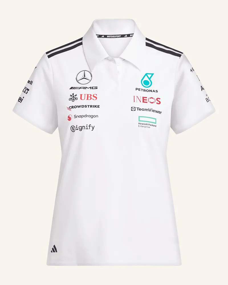 adidas Poloshirt MERCEDES - AMG PETRONAS FORMULA ONE TEAM Weiss