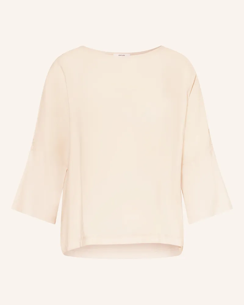 OPUS Shirt SUMANA im Materialmix mit 3/4-Arm Creme