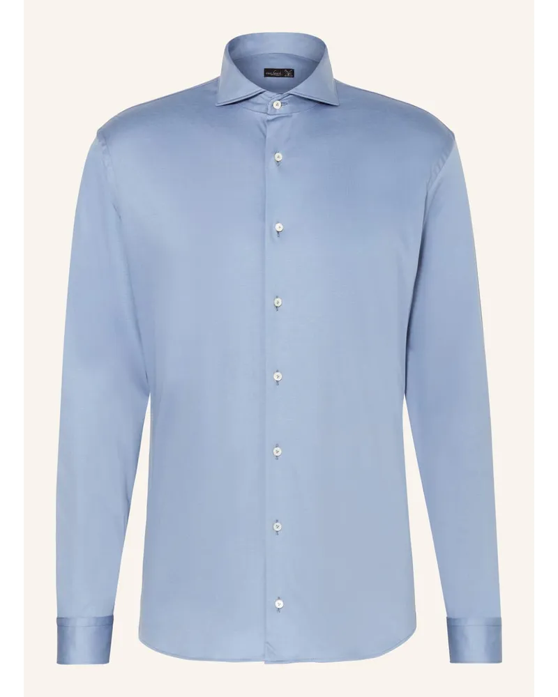 van Laack Jerseyhemd Tailor Fit Blau