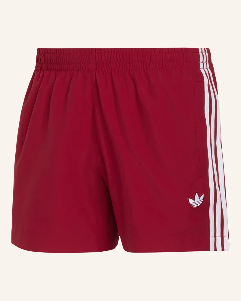 adidas 3-Streifen Badeshorts rot Rot
