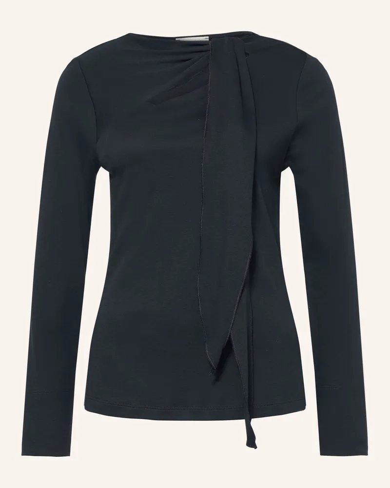 lilienfels Longsleeve Mit Schluppe schwarz Schwarz