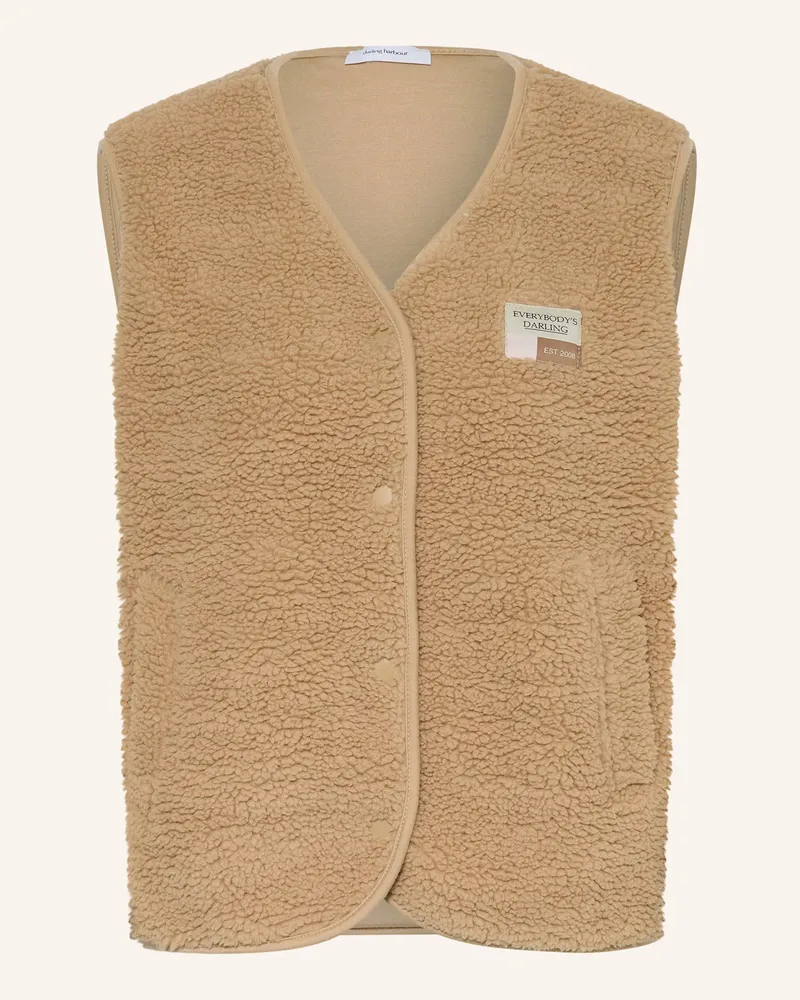 Darling Harbour Teddyfell-Weste braun Camel