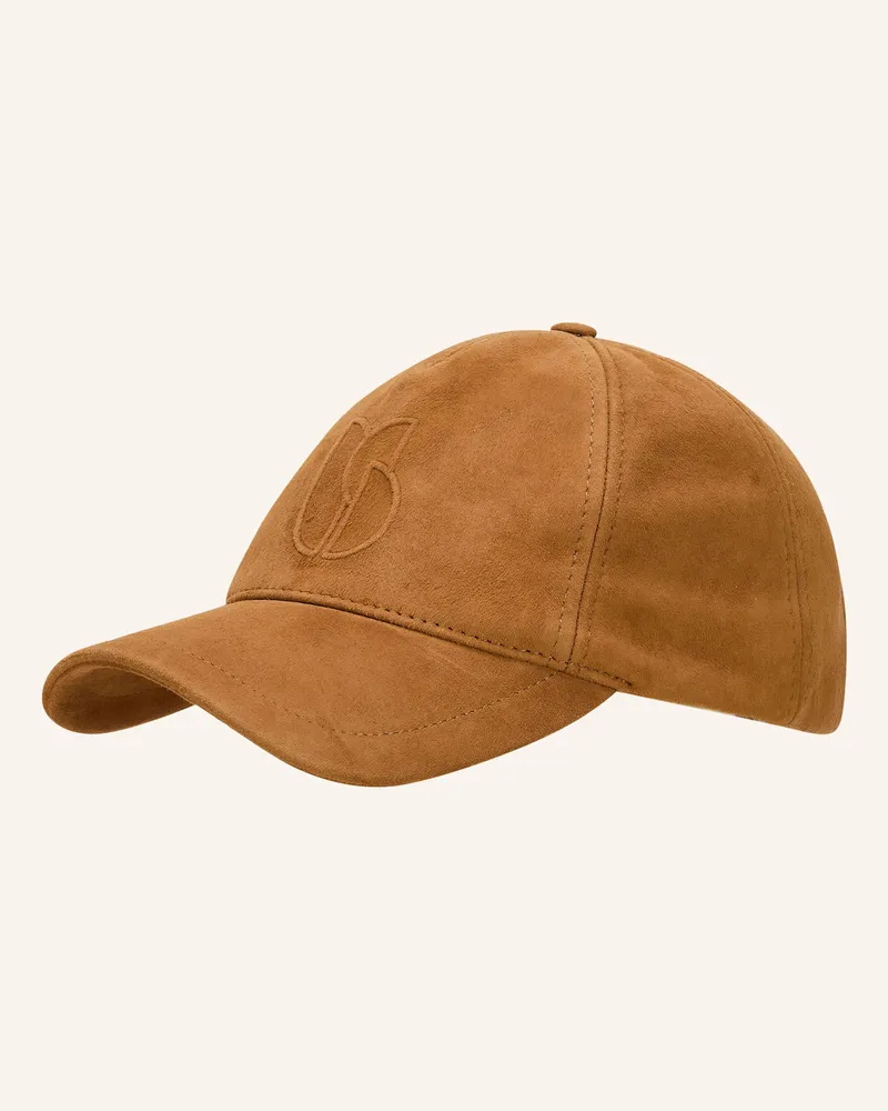 ba&sh Leder-Cap HALY Cognac