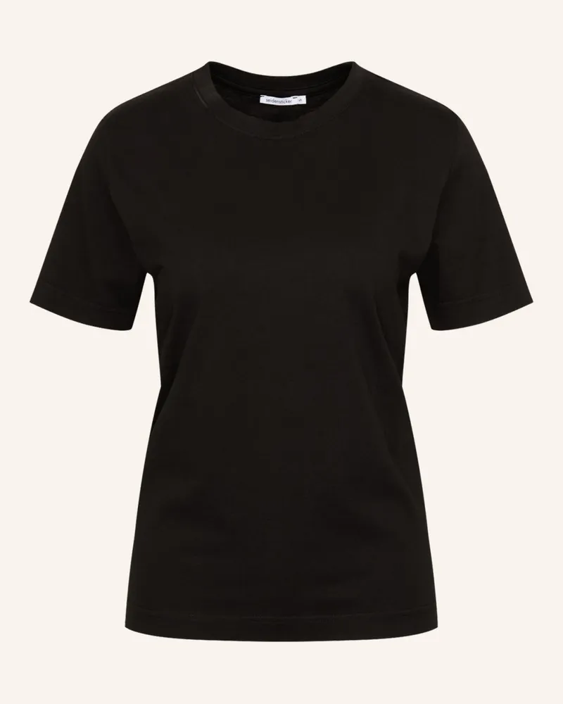 Seidensticker T-Shirt schwarz Schwarz