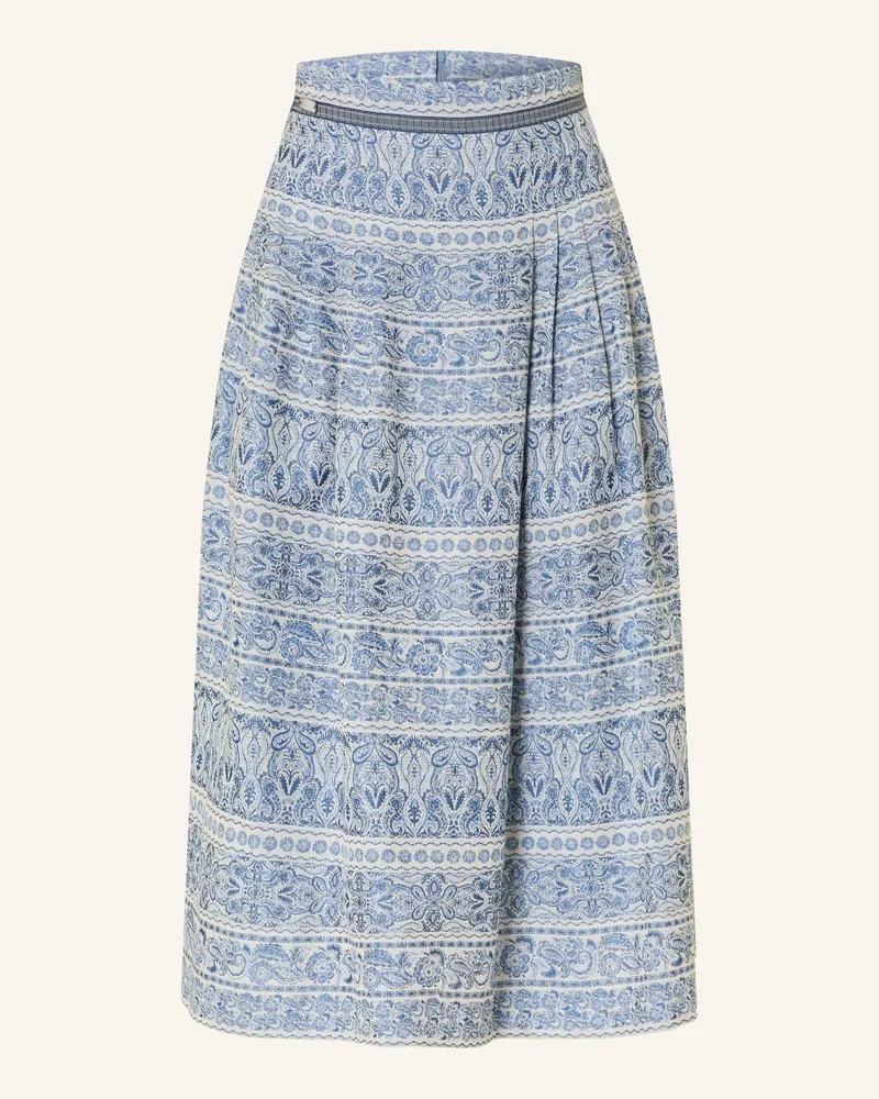 Hammerschmid Faltenrock Lindau Aus Jacquard blau Blau