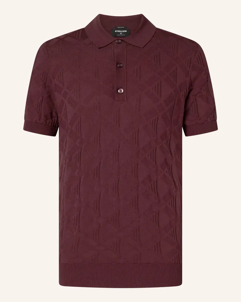 Strellson Strick-Poloshirt VINCENT Dunkelrot