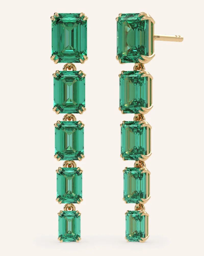 VEYNOU Ohrhänger Eden Essence Aus 14 Karat Gelbgold Und 5,0ct. Smaragden gold Gold