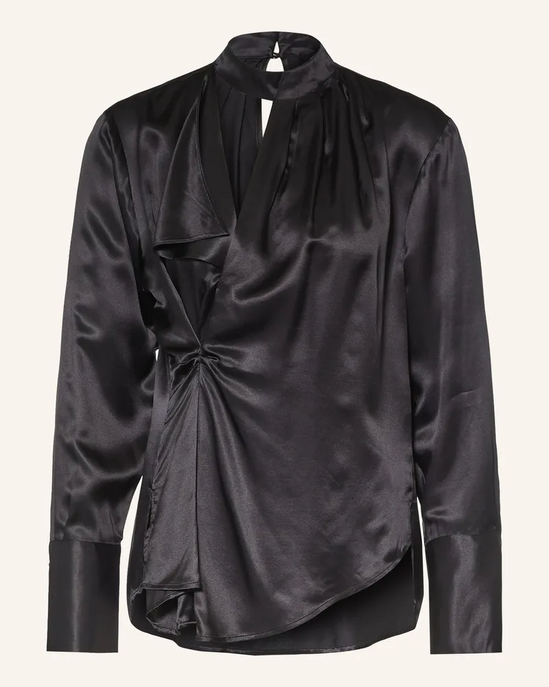 AllSaints Blusenshirt Zellie Mit Seide schwarz Schwarz