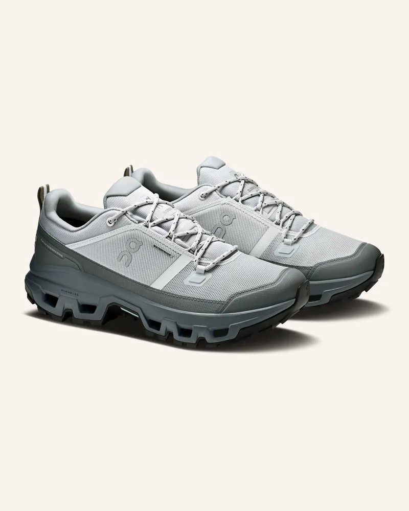 ON Wanderschuhe Cloudrock Low Wp grau Hellgrau