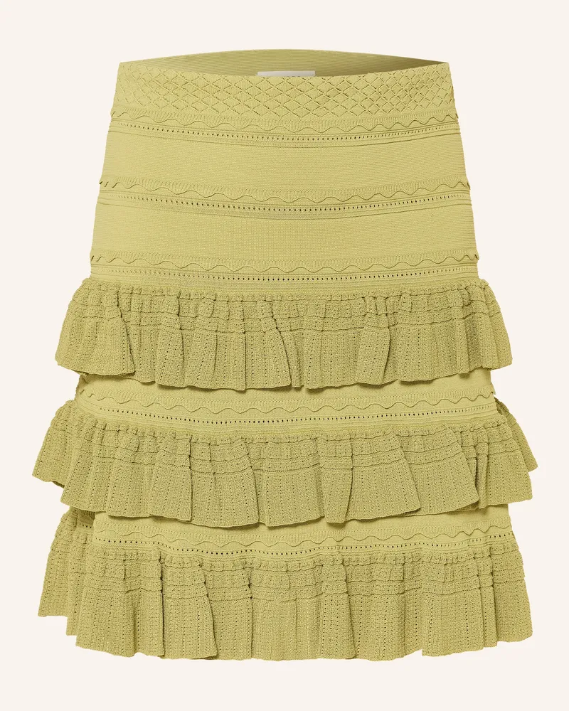 Sandro Strickrock Mit Rüschen gruen Hellgrün
