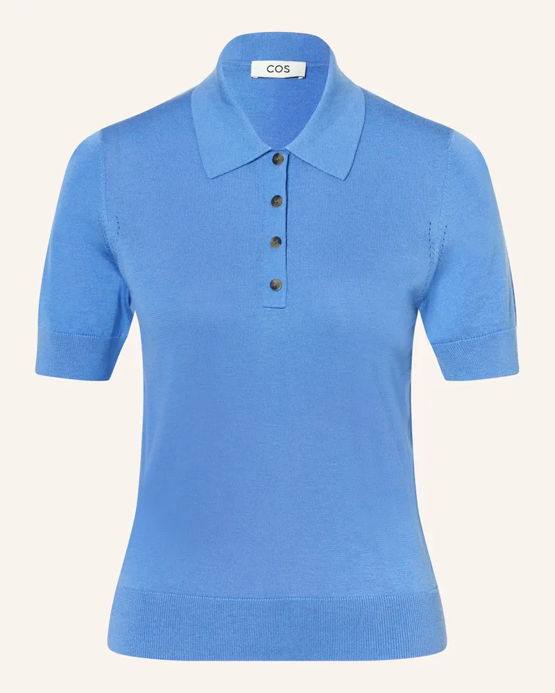COS Strick-Poloshirt Blau