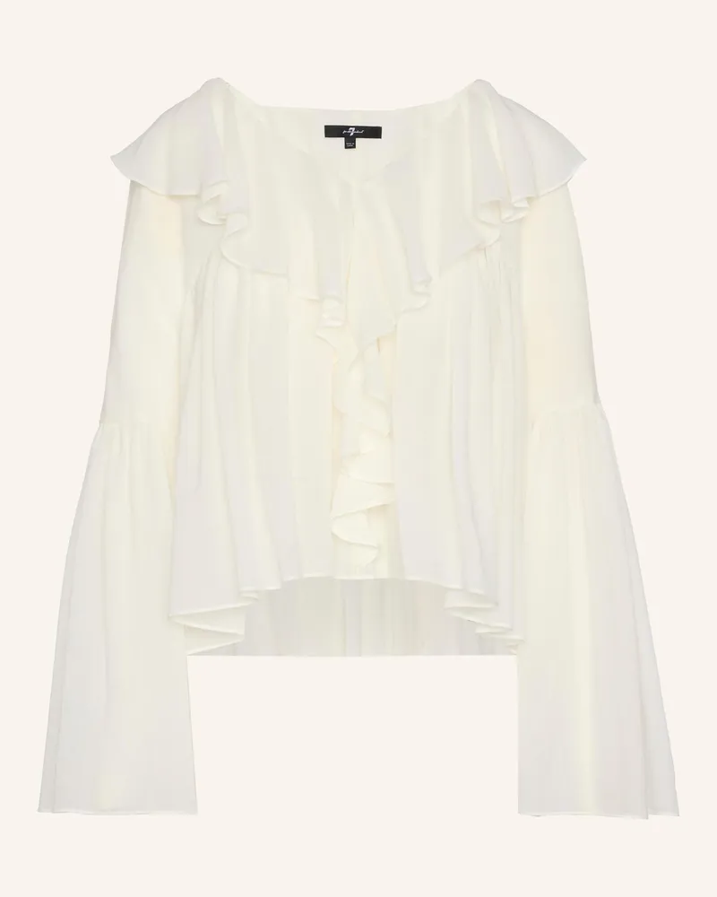7 for all mankind Woven Flowy L/S Blouse weiss Weiss