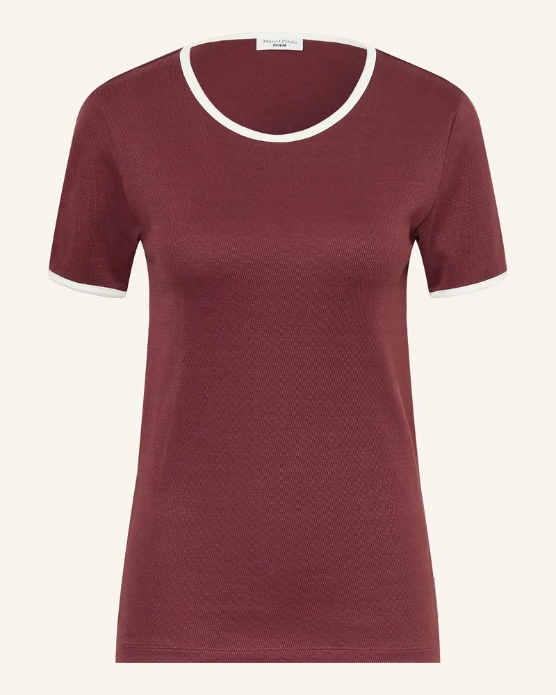 Marc O'Polo T-Shirt Dunkelrot