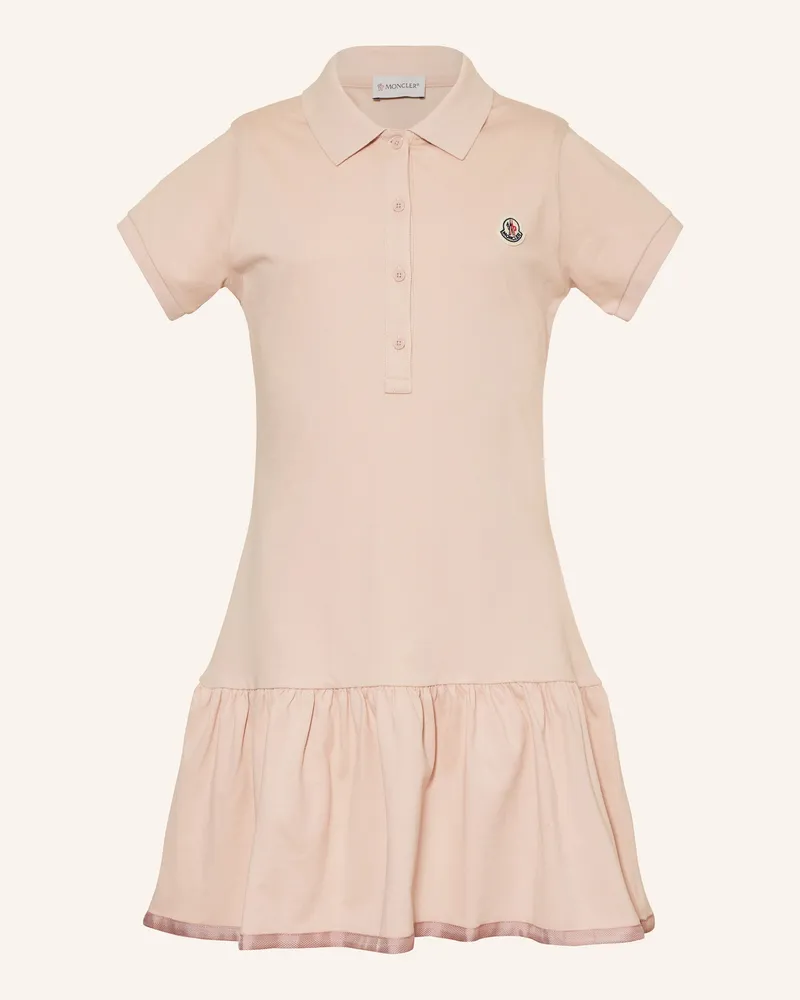 Moncler Piqué-Polokleid Nude