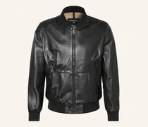 Lederblouson Boston blau