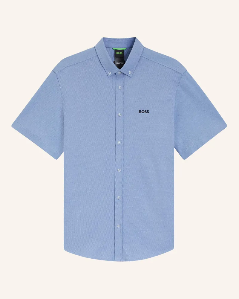 HUGO BOSS Kurzarm-Hemd St_Motion S Regular Fit Aus Jersey blau Hellblau