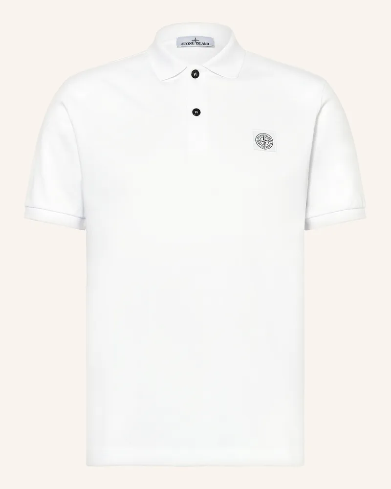 Stone Island Piqué-Poloshirt weiss Weiss