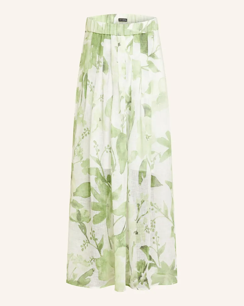 Iris von Arnim Faltenrock FLORIE aus Leinen Weiss