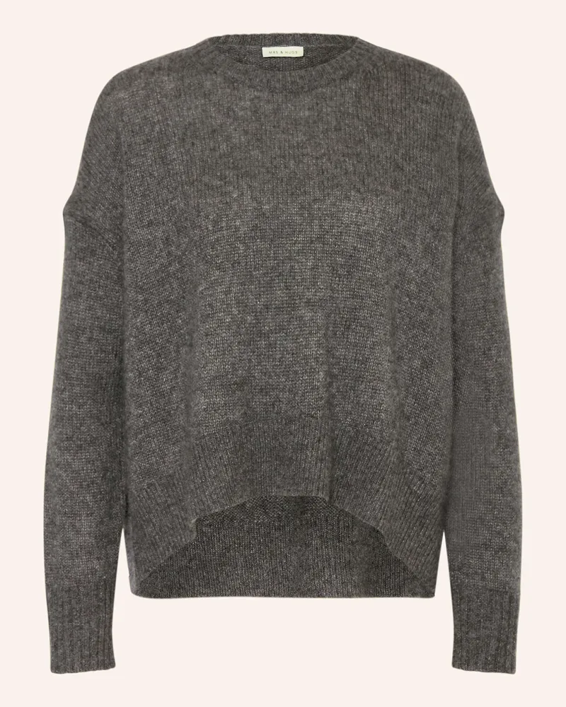 Mrs & HUGS Cashmere-Pullover Dunkelgrau