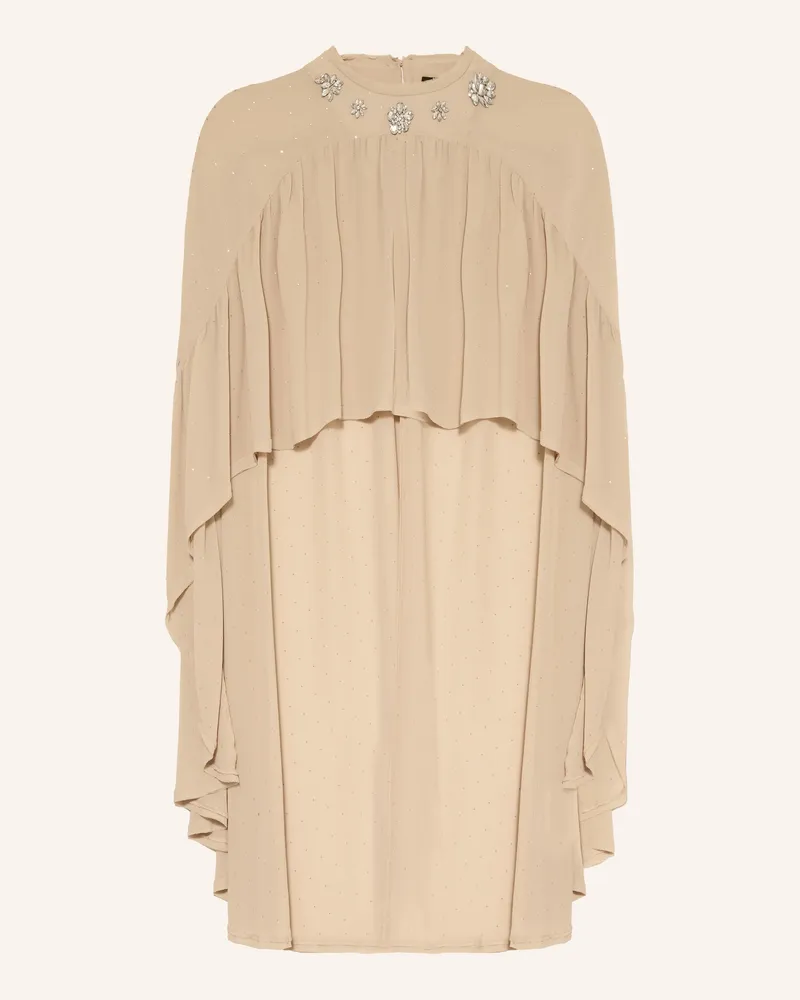 Maje Stola Mit Schmucksteinen beige Camel