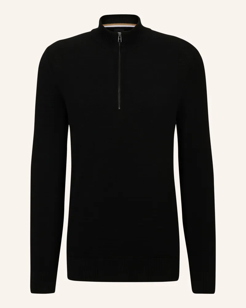 HUGO BOSS Pullover EBRANDO-P Regular Fit Schwarz