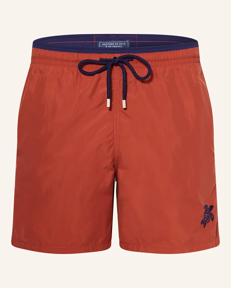 Vilebrequin Badeshorts Moorea rot Cognac