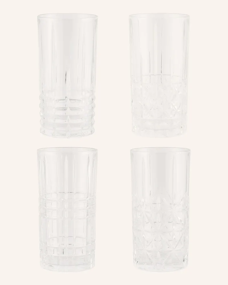 Nachtmann 4er-Set Longdrinkgläser Highland transparent Weiss