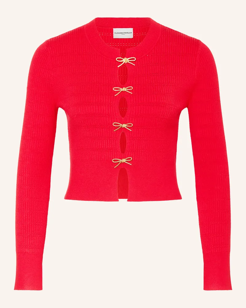 Claudie Pierlot Pullover MANIVELLE mit Cut-outs Rot
