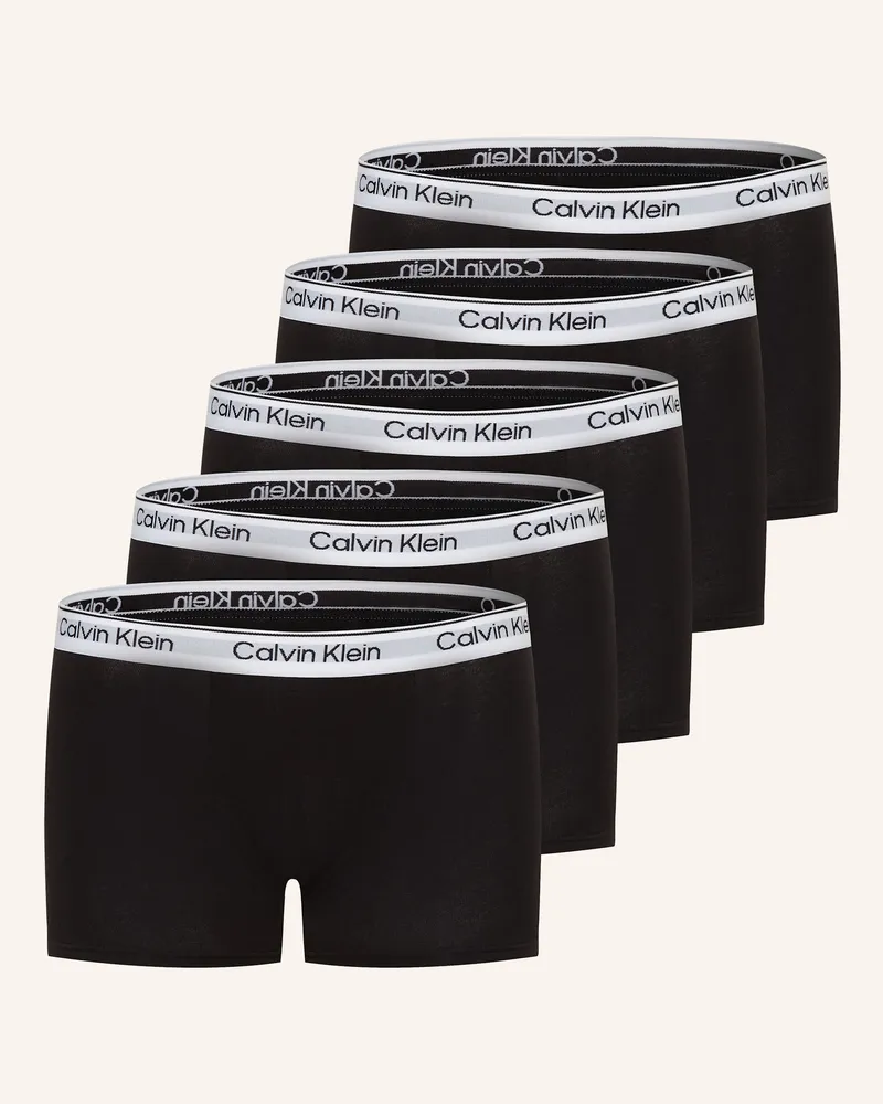 Calvin Klein 5er-Pack Boxershorts Icon Cotton Stretch schwarz Schwarz