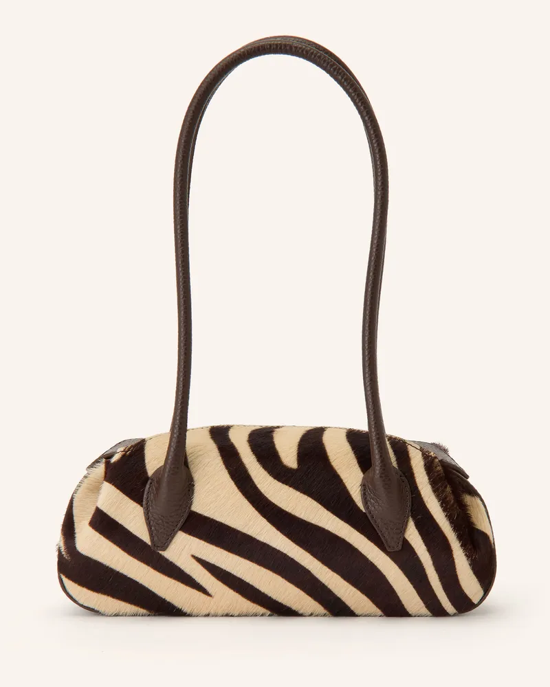 YUZEFI Schultertasche Oyster Mini braun Dunkelbraun