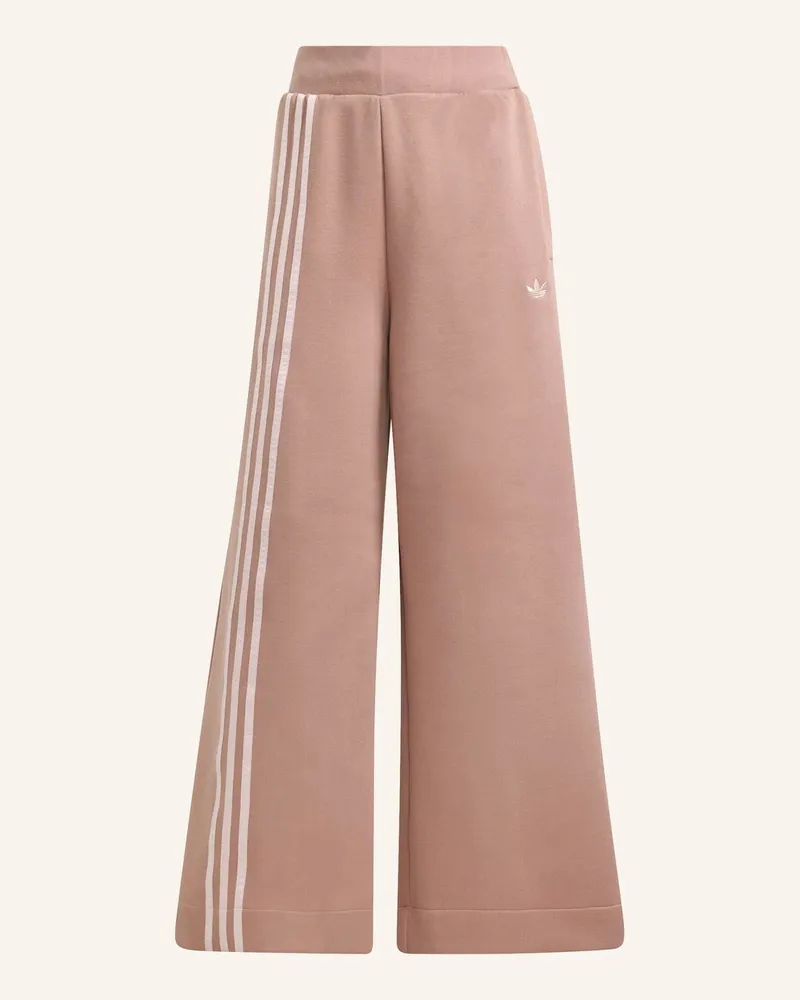 adidas Off Placed 3-Streifen Hose, Weit Geschnitten pink Camel