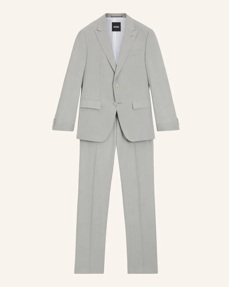 HUGO BOSS Business Anzug H-HUGE-2PCS-PEAK-242 Slim Fit Silber