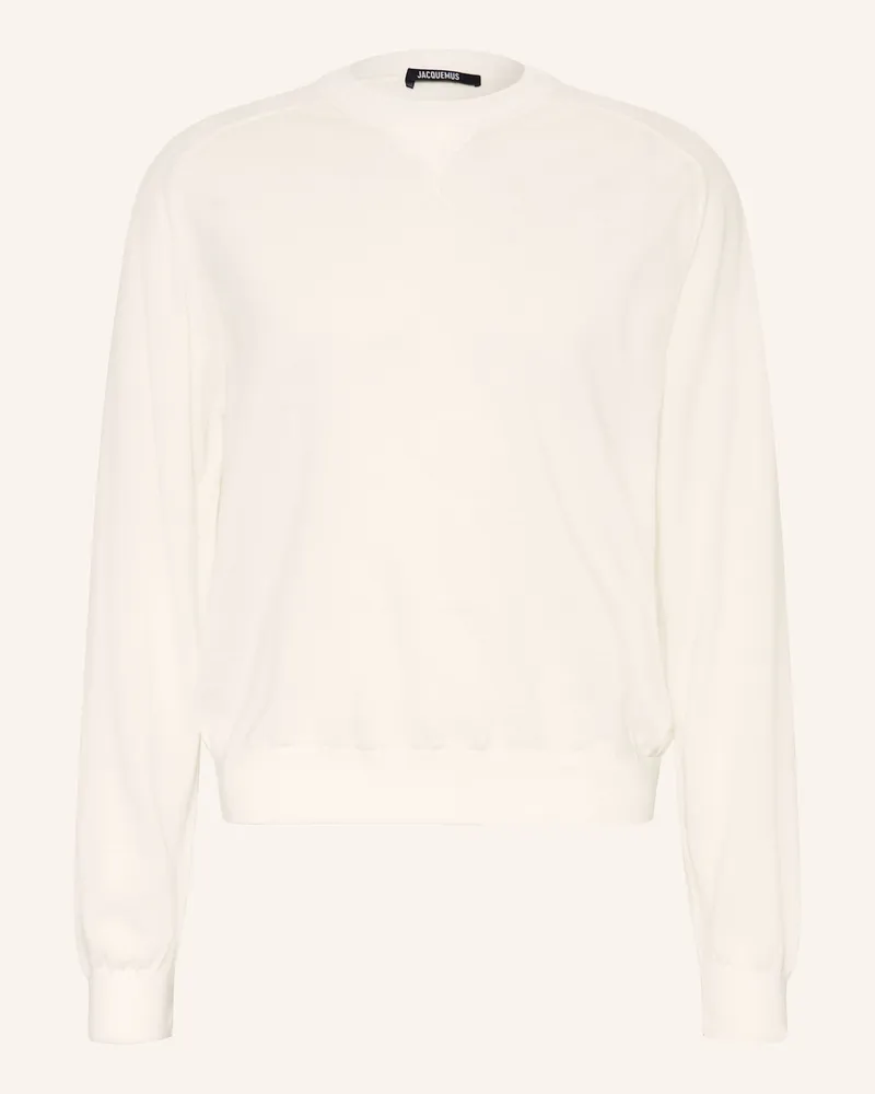 Jacquemus Pullover Le Sweater Brode weiss Weiss