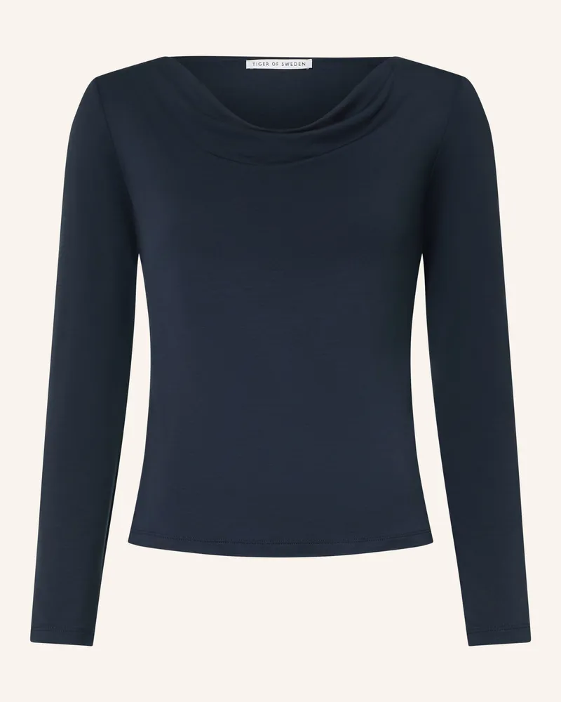 Tiger of Sweden Longsleeve Elois blau Schwarz