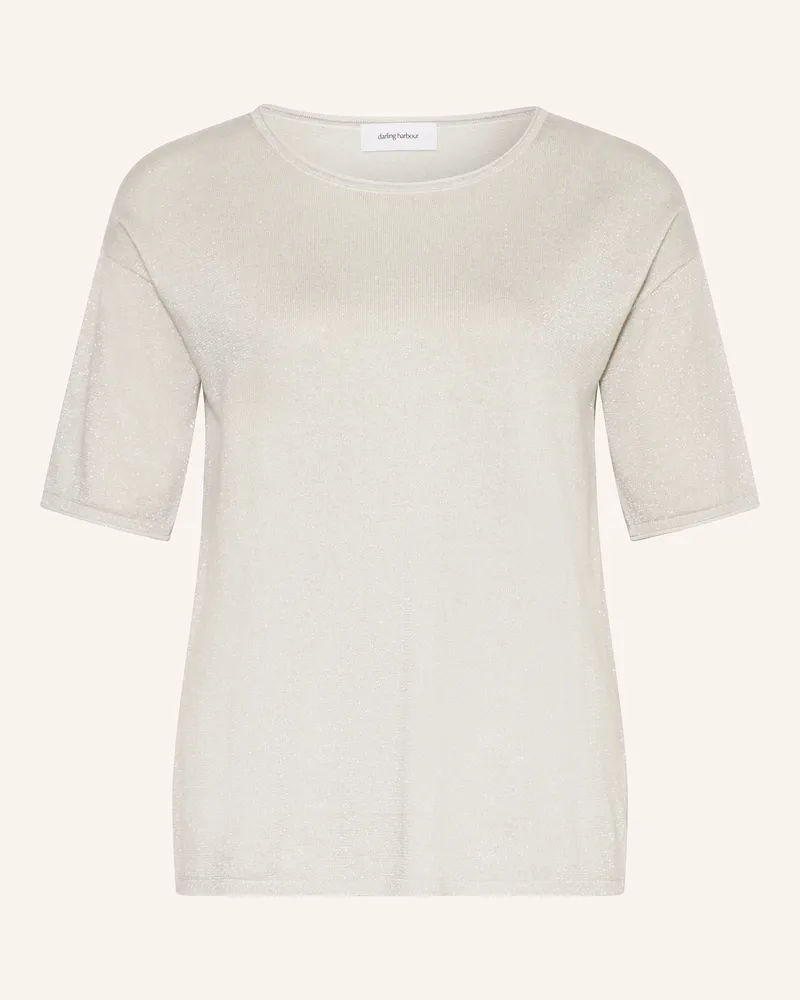 Darling Harbour Strickshirt mit Glitzergarn Silber
