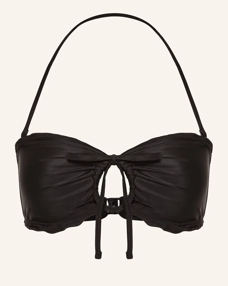HUGO BOSS Bandeau-Bikini-Top RUFFLE Schwarz