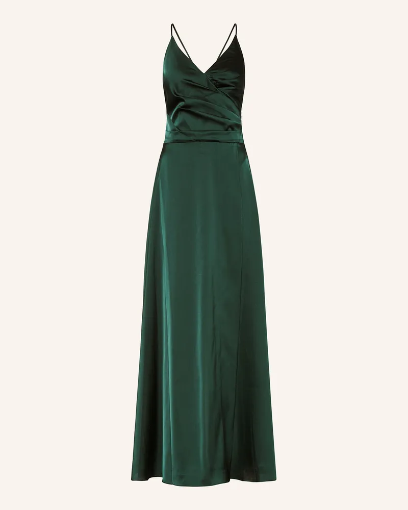 Apart Abendkleid in Wickeloptik Dunkelgrün