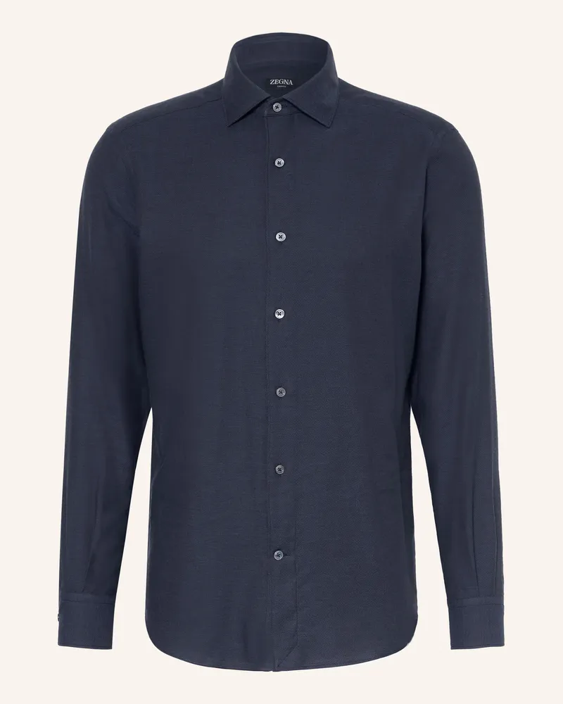 Ermenegildo Zegna Hemd Regular Fit blau Dunkelblau