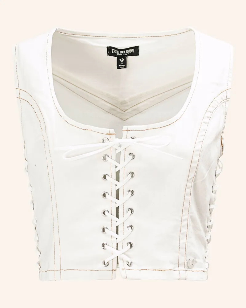 True Religion Denim-Top weiss Weiss