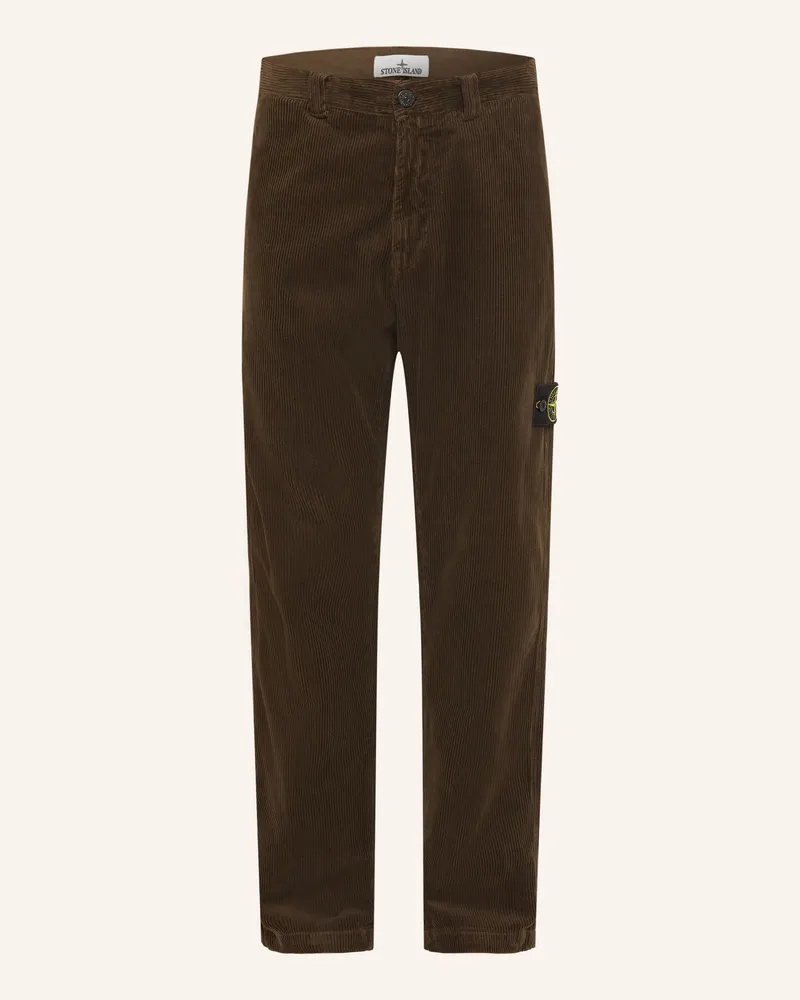 Stone Island Cordchino Regular Fit braun Dunkelbraun