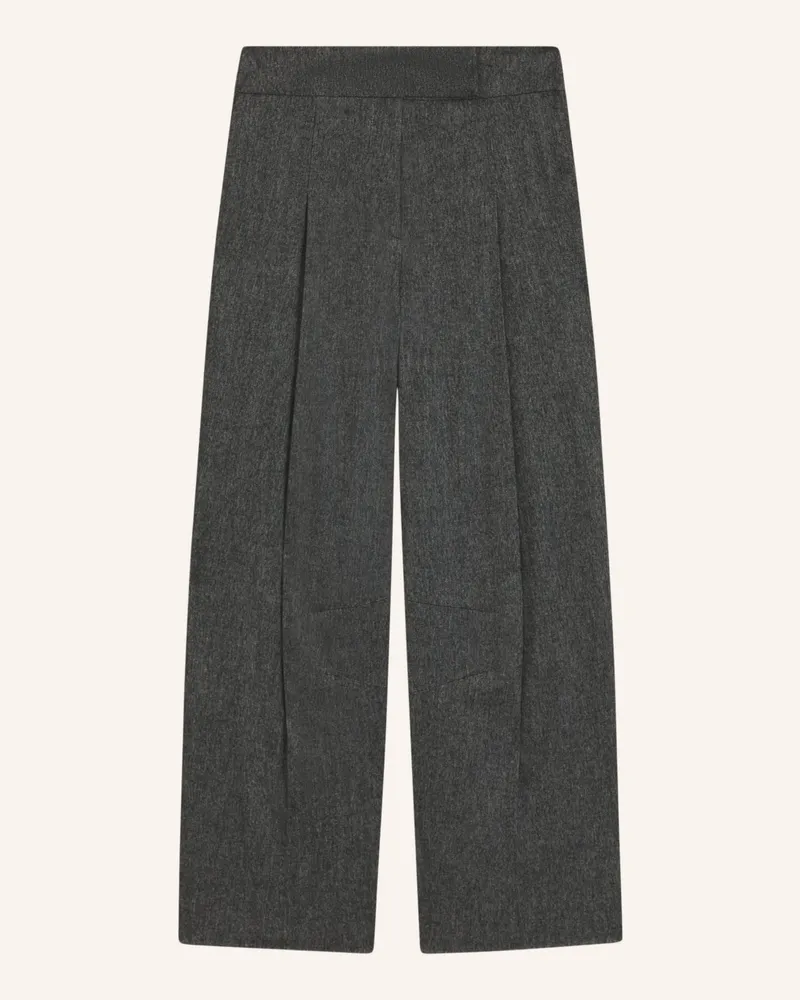 HUGO BOSS Business Hose TELDA Oversize Fit Dunkelgrau