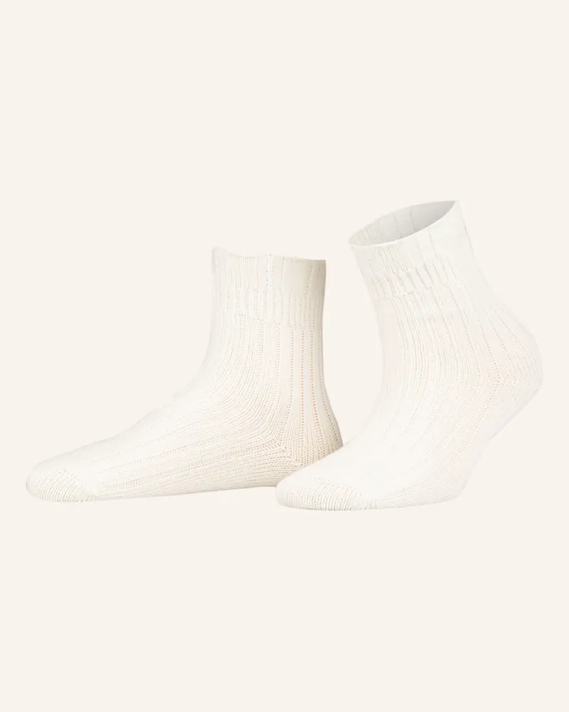 Falke Socken Bedsock Rib weiss Weiss