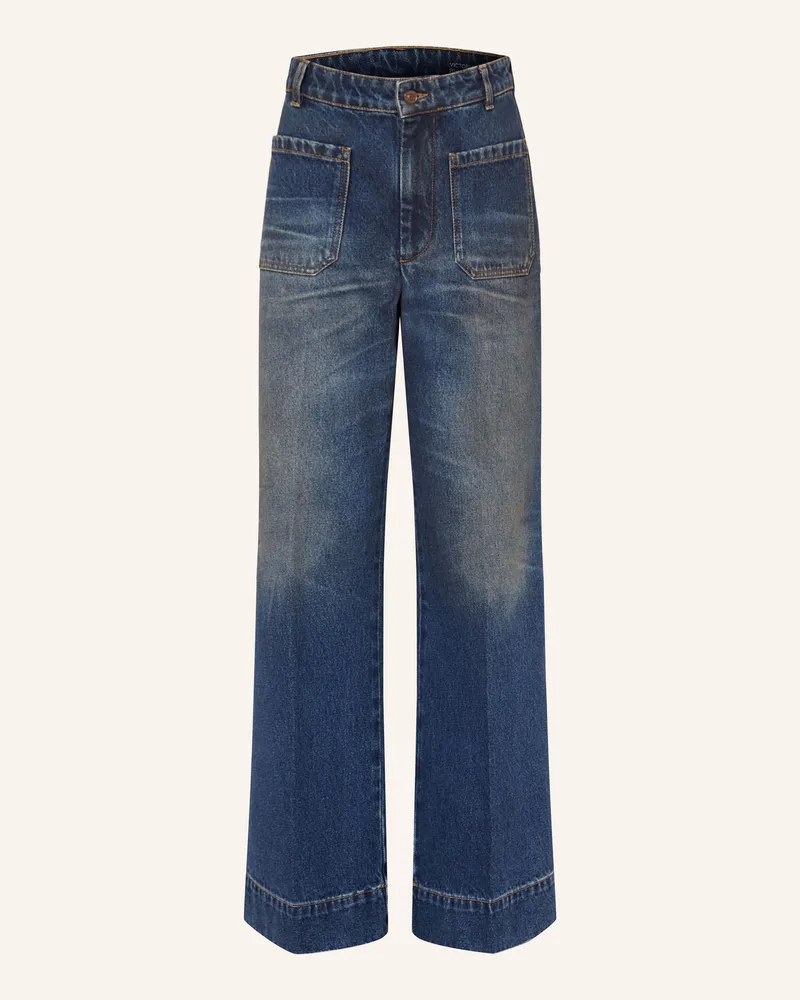 Victoria Beckham Wide Leg Jeans Alina blau 8568